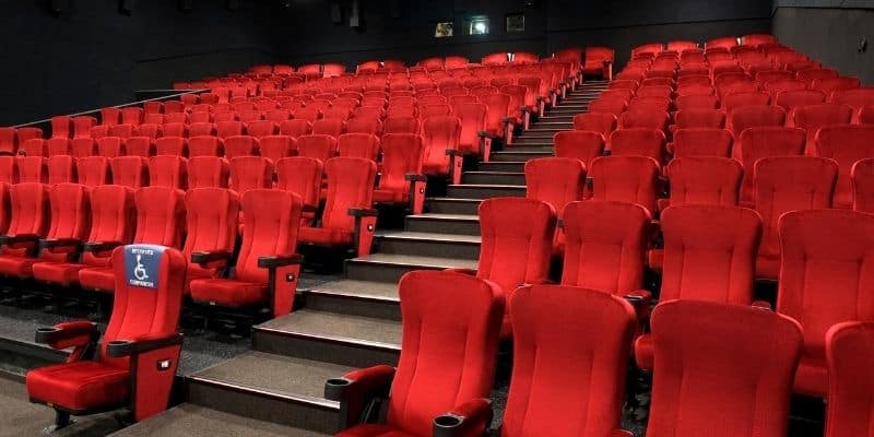 Wheelchair companion seat in cinemas